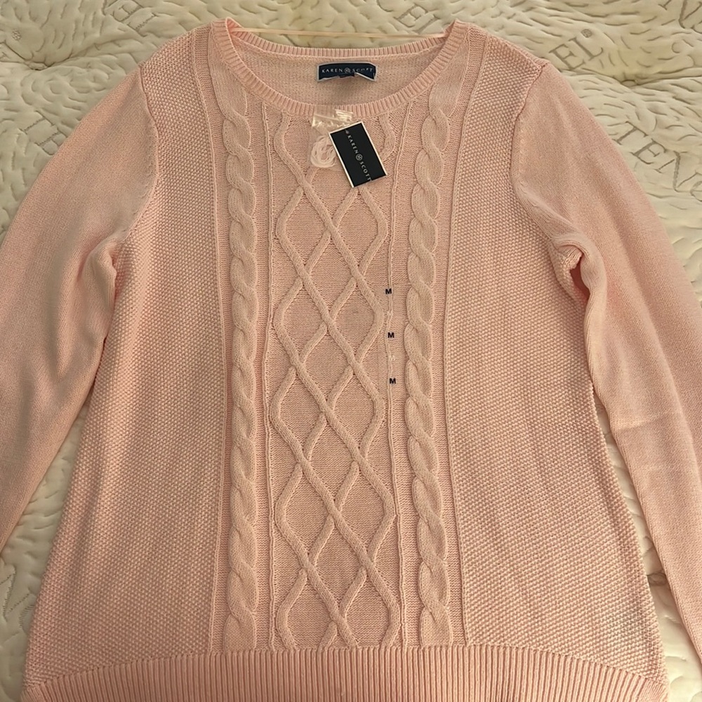 Karen Scott Pink Sweater